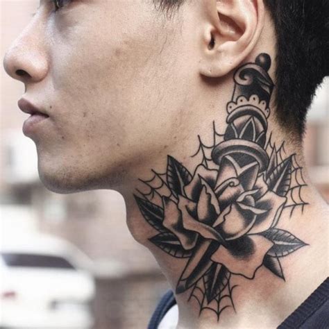 45 ideas de TATUAJES en el CUELLO con significado。